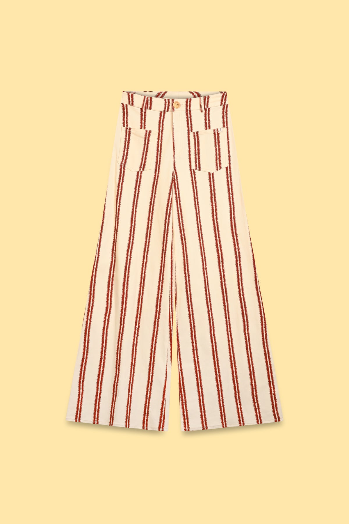 Cotton High Waisted Flared Pant
