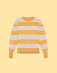 Striped  Crew Neck Knit Sweater