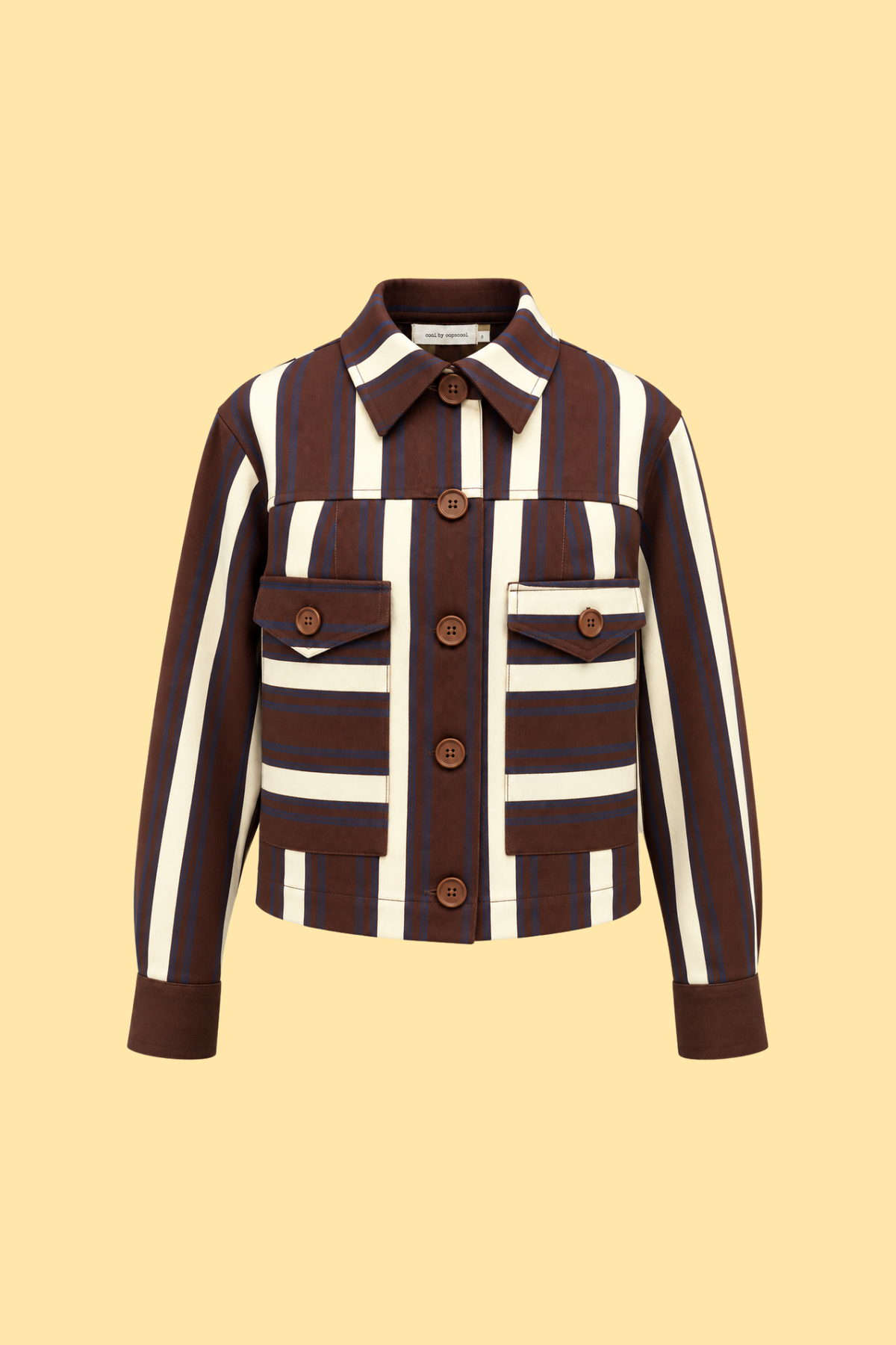 Striped Jacket with Detachable Vest