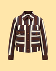 Striped Jacket with Detachable Vest