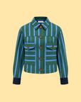 Striped Jacket With Detachable Vest