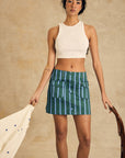 Button-Front Mini Skirt With Pocket Detail