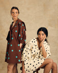 Puff Sleeve Dress With Tie Detail
