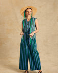 Elastic Waist Wide-Leg Pants