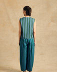Elastic Waist Wide-Leg Pants