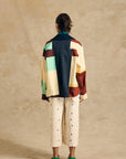 Colorblock Button-Up Jacket