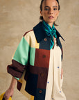 Colorblock Button-Up Jacket