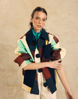Colorblock Button-Up Jacket