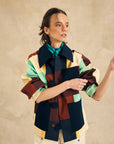 Colorblock Button-Up Jacket
