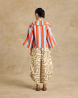 Wide-Leg Pants With Side Gathered Detail