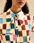 Cropped Button-Up Shirt