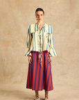 Sailor Collar Long Sleeve Blouse