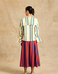 Elastic Waist Midi Skirt