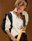 Solid Crew Neck Knit Sweater