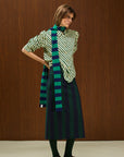 Striped Knit Scarf
