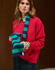 Solid Crew Neck Knit Sweater
