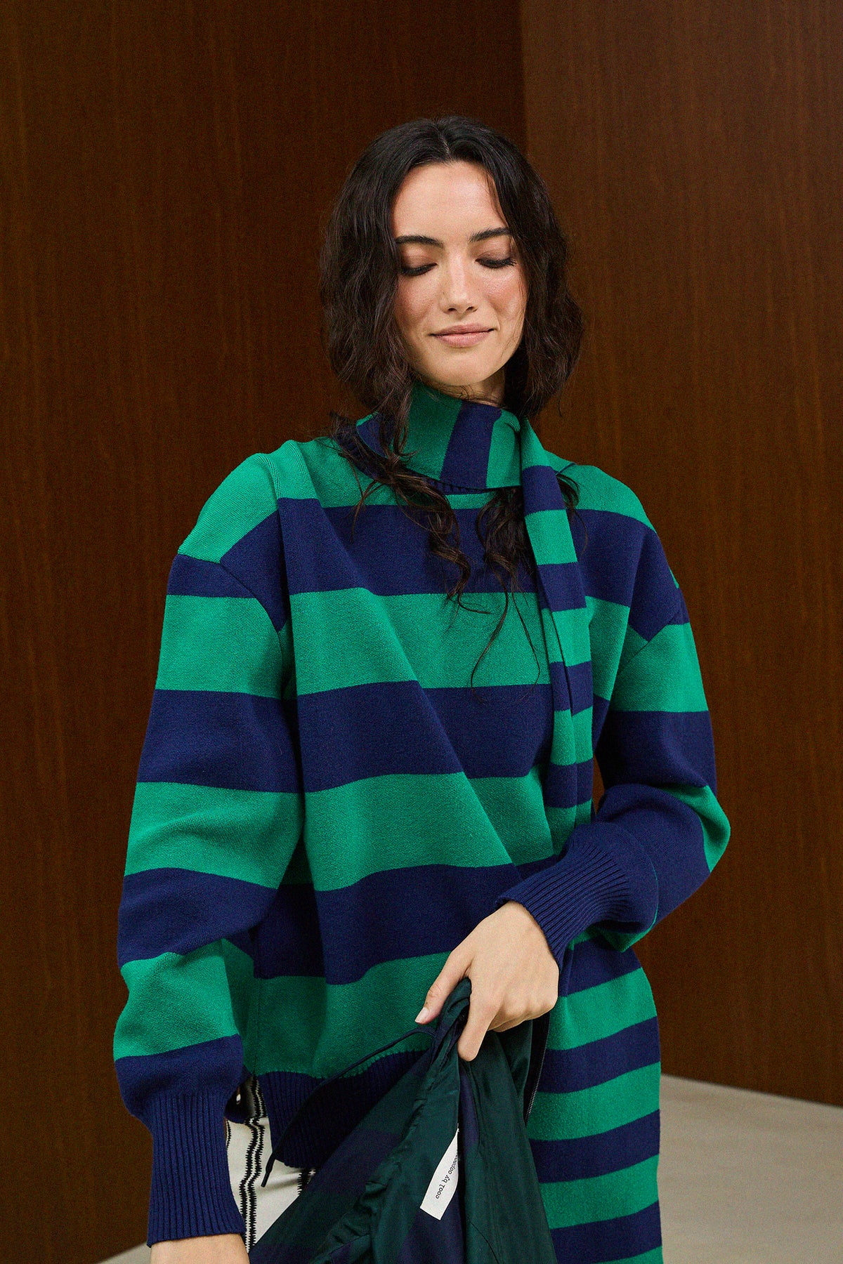 Striped Knit Scarf