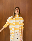 Striped  Crew Neck Knit Sweater