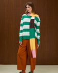 Striped  Crew Neck Knit Sweater