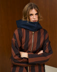 Cotton Hooded Jacket With Full Zipper