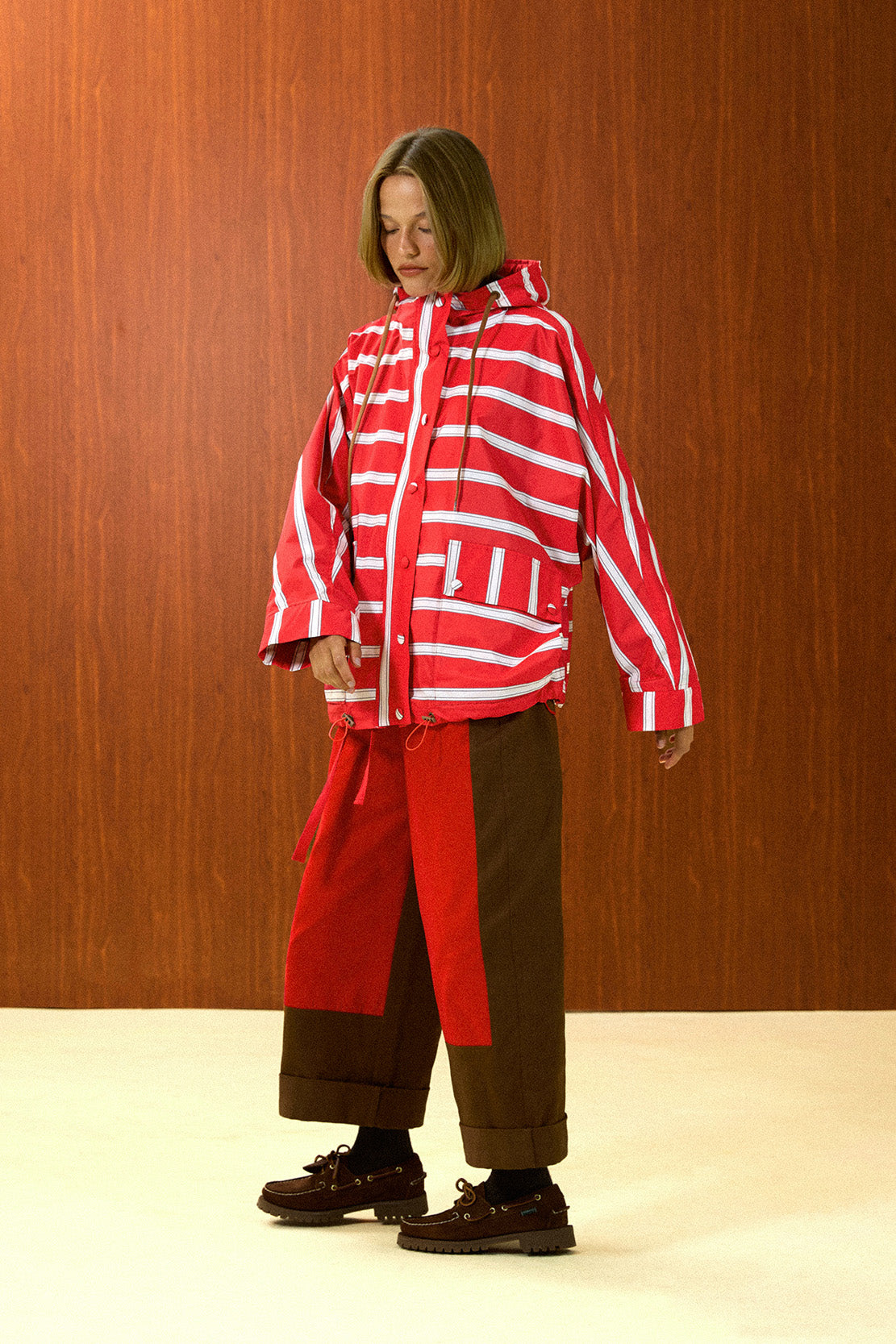 Hooded Rain Coat with Front Pockets