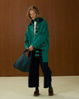 Contrast Collar Piped Cotton Jacket