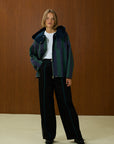 Piped Barrel Leg Pants