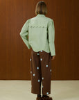 Scalloped Hem Cotton Shirt